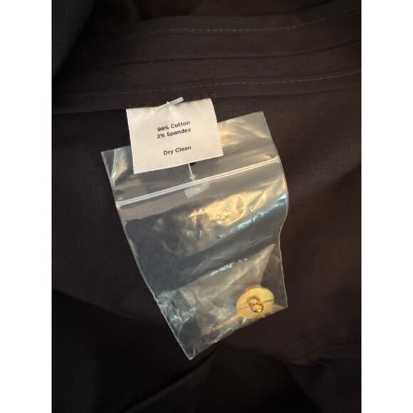 Talbots Size 16 Sleeveless Ruffle Front Black Button Up Shirt Dress - Picture 8 of 8